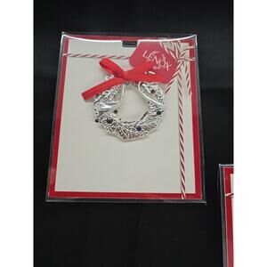 Lenox Sparkle And Scroll Multicolor Gems Wreath Christmas Ornament #893113